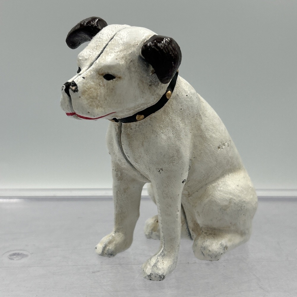 Cast Iron Vintage Nipper Dog RCA Victor HMV Coin Bank Rustic Statement Piece